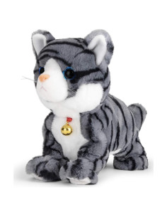 Gato Robot Interactivo Smalody con Ojos LED - Gris