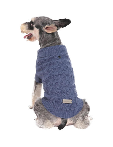 Suéter Cálido para Perros Pequeños MengMengDa Azul S