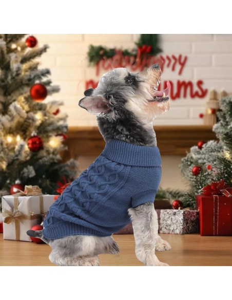 Suéter Cálido para Perros Pequeños MengMengDa Azul S Suéter Cálido para Perros Pequeños MengMengDa Azul S