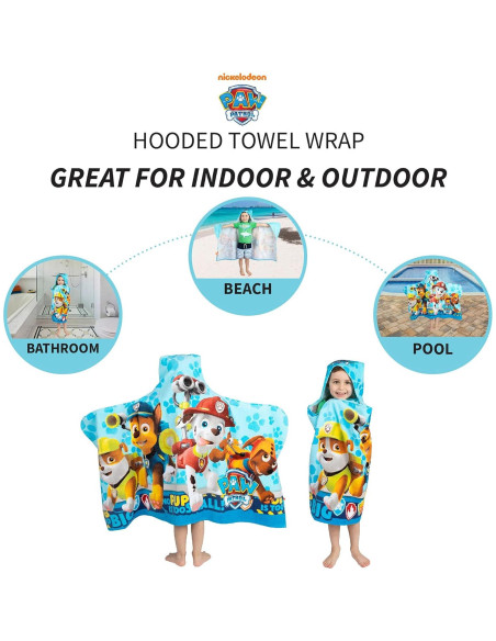 Toalla con Capucha Franco Paw Patrol 61x127 cm Multicolor