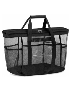 Bolsa de Playa de Malla Lifewit Extra Grande Negra 60x22x45cm