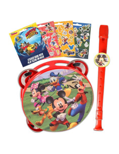 Conjunto Flauta y Pandereta Mickey Mouse Disney - 2 Piezas