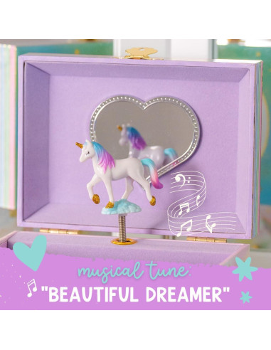 Caja de Joyería Musical Unicornio Giggle & Honey 18.3x13.5cm