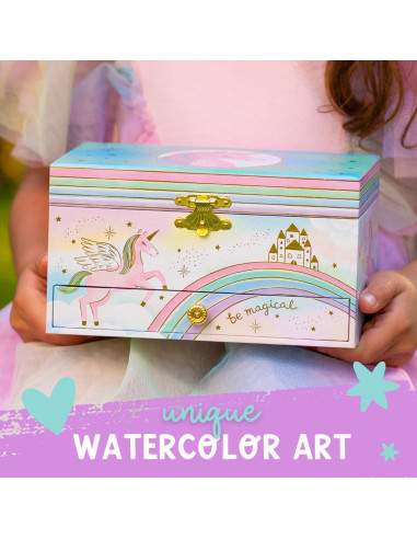 Caja de Joyería Musical Unicornio Giggle & Honey 18.3x13.5cm