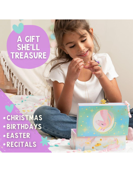 Caja de Joyería Musical Unicornio Giggle & Honey 18.3x13.5cm