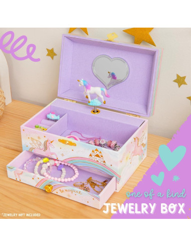 Caja de Joyería Musical Unicornio Giggle & Honey 18.3x13.5cm