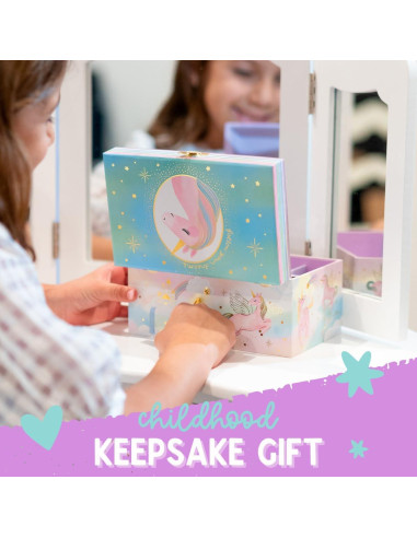 Caja de Joyería Musical Unicornio Giggle & Honey 18.3x13.5cm