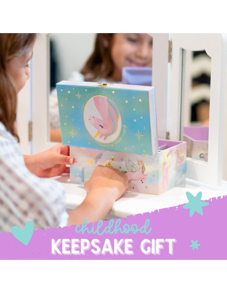 Caja de Joyería Musical Unicornio Giggle & Honey 18.3x13.5cm