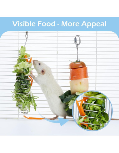 Juguetes de Enriquecimiento para Ratas Jevnd 2 Pcs Acero Inoxidable