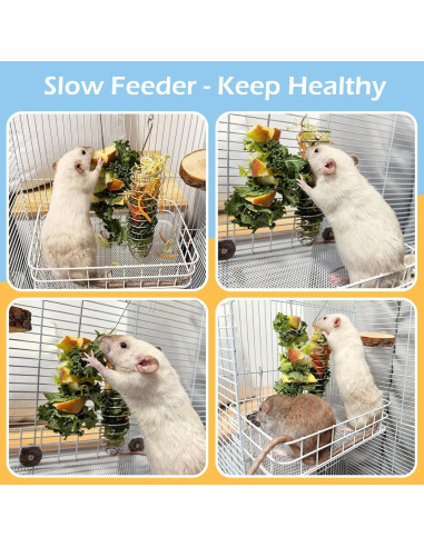 Juguetes de Enriquecimiento para Ratas Jevnd 2 Pcs Acero Inoxidable