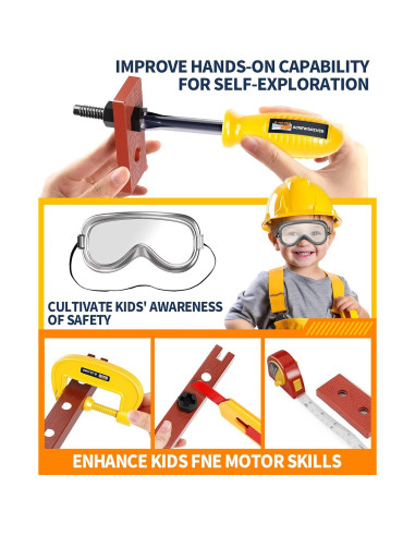 Juego de herramientas Deejoy con taladro y 45 piezas