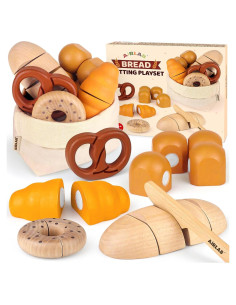 Conjunto de Juguetes de Comida de Madera Airlab 20x2.5x22.9cm