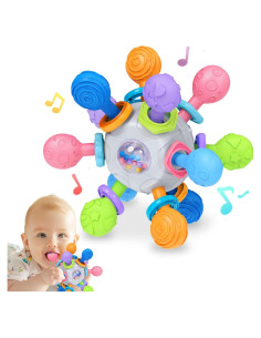 Juguetes de Dentición Montessori Bebés 0-12 Meses Blanco