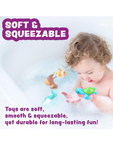 Juguetes de Baño Sin Moho Tub Works Marino - 6 Piezas