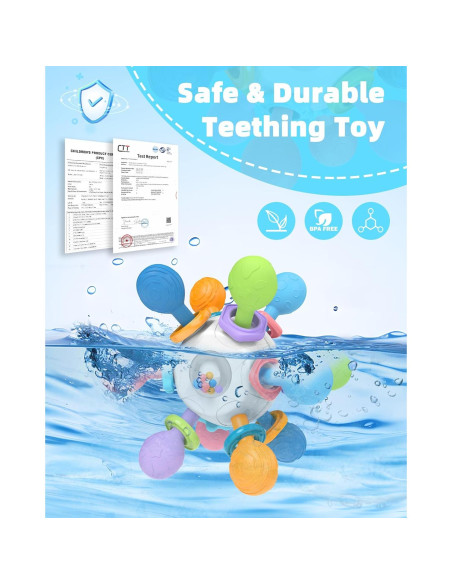 Juguetes de Dentición Montessori Bebés 0-12 Meses Blanco Juguetes de Dentición Montessori Bebés 0-12 Meses Blanco