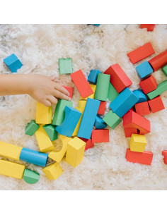 Juego de Bloques de Madera Melissa & Doug 100 Piezas 4 Colores 2