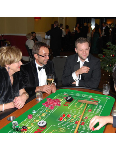 Tapete de Juego Craps GSE Doble Dealer Antideslizante 178x89cm