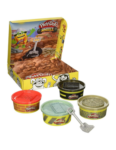Paquete de 4 Latas Play-Doh Construcción 896 g No Tóxico
