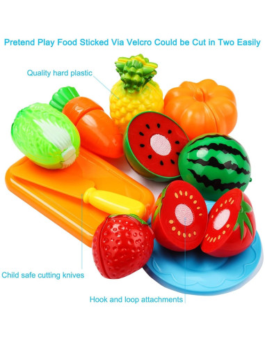 Juego de Comida de Corte FEROXO - 40 Piezas para Niños