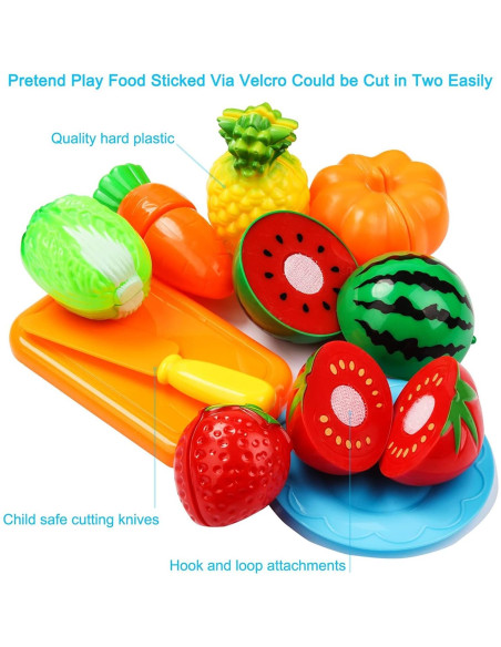 Juego de Comida de Corte FEROXO - 40 Piezas para Niños