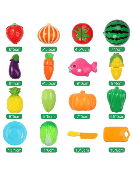 Juego de Comida de Corte FEROXO - 40 Piezas para Niños