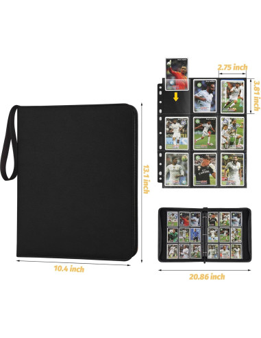 Carpeta de Tarjetas de Comercio Foalgo 9 Bolsillos 720 Tarjetas