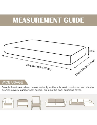 Funda de Cojín para Sofá SearchI Mediana 2 Asientos Lavable