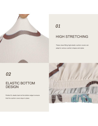 Funda de Cojín para Sofá SearchI Mediana 2 Asientos Lavable