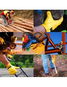 Guantes de Trabajo Nuo Wen de Cuero Piel de Vaca Grande 2