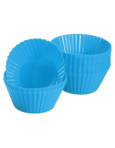18 Moldes de Silicona para Cupcakes uxcell - Redondos, Antiadherentes