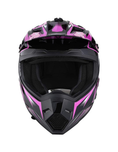 Casco de Motocross Power Gear HF801 Rosa XL