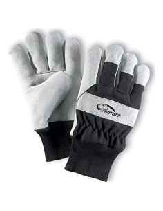 Guantes de Trabajo Galeton 2103-L de Cuero Selecto Grande Negro/Gris