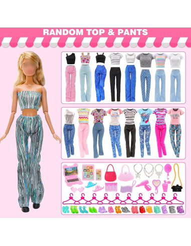 Juego de Ropa para Muñeca Joyfun 47 PCS Accesorios