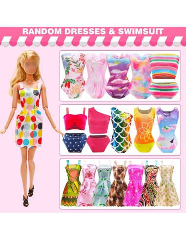 Juego de Ropa para Muñeca Joyfun 47 PCS Accesorios