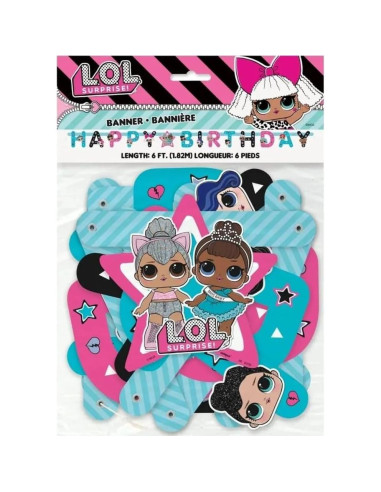 Banner Articulado LOL Surprise Grande Multicolor - Papel Resistente