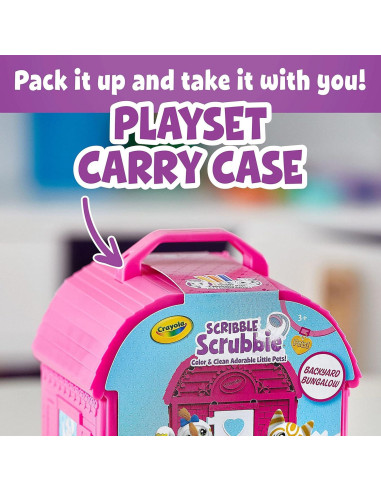 Crayola Scribble Scrubbie Bungalow de Patio, 2 Mascotas