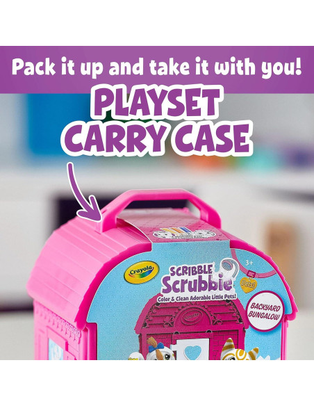 Crayola Scribble Scrubbie Bungalow de Patio, 2 Mascotas