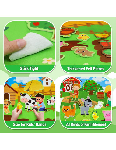 Tablero de Cuentos de Fieltro Dr.Rapeti 41 Piezas Animales