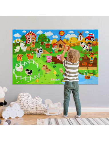 Tablero de Cuentos de Fieltro Dr.Rapeti 41 Piezas Animales