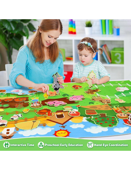 Tablero de Cuentos de Fieltro Dr.Rapeti 41 Piezas Animales