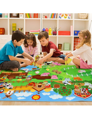 Tablero de Cuentos de Fieltro Dr.Rapeti 41 Piezas Animales