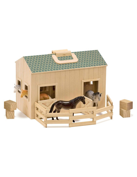 Establo de Caballos de Madera Melissa & Doug 11 Piezas