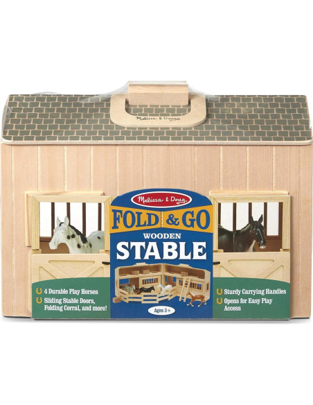 Establo de Caballos de Madera Melissa & Doug 11 Piezas