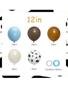 Juego de 100 globos de vaca Q&High Life 30 cm colores variados 2