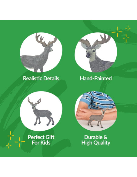 Ciervo Mula Big Country Toys 1:20 Pintado a Mano Juguete