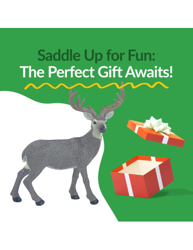 Ciervo Mula Big Country Toys 1:20 Pintado a Mano Juguete