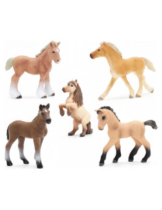 Figuras de Caballos Gemini&Genius 5PCS Realistas 8,89 cm