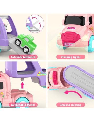 Camión Transportador 5-en-1 LASCOTON para Niñas 1-3 Años