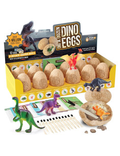 Excavadora de Dinosaurios Dan&Darci - 12 Huevos para Niños 3-12 Años