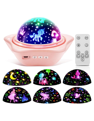 Proyector de Luz Nocturna Unicornio One Fire 6 Películas